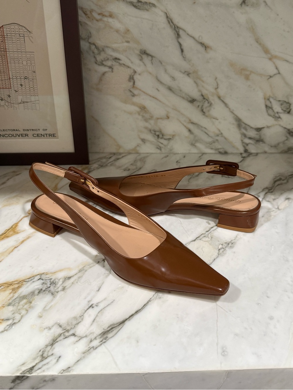 Slingback Low Block pointed toe Goanvito Rossi